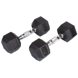 Hex Rubber Dumbbell činka 1 pár